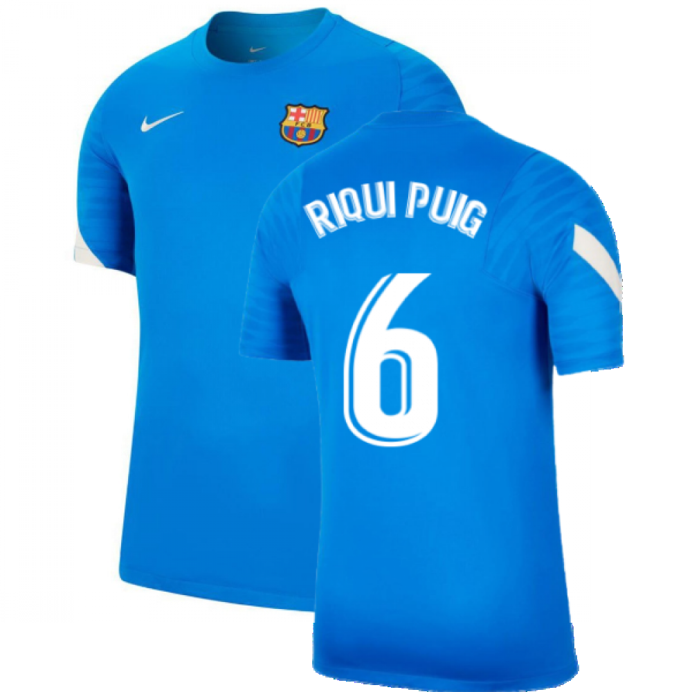 2021-2022 Barcelona Training Shirt (Blue) (RIQUI PUIG 6)