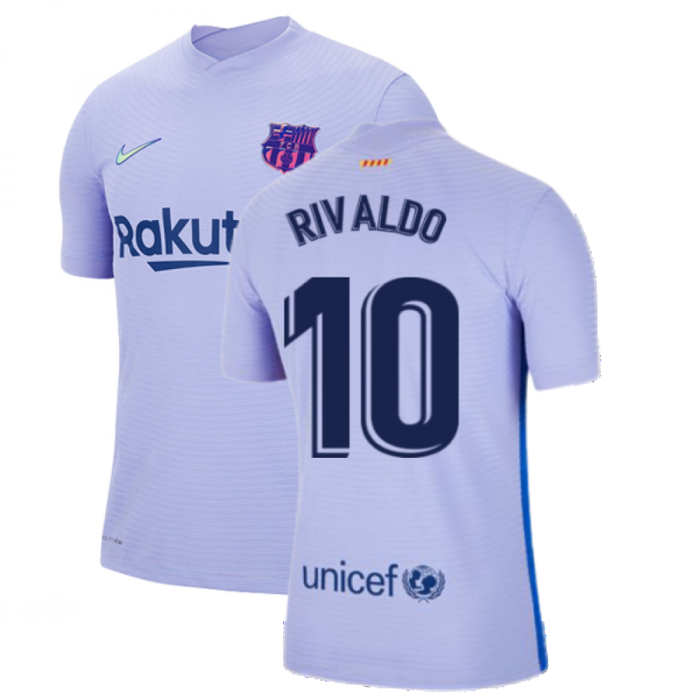 2021-2022 Barcelona Vapor Away Shirt (RIVALDO 10)