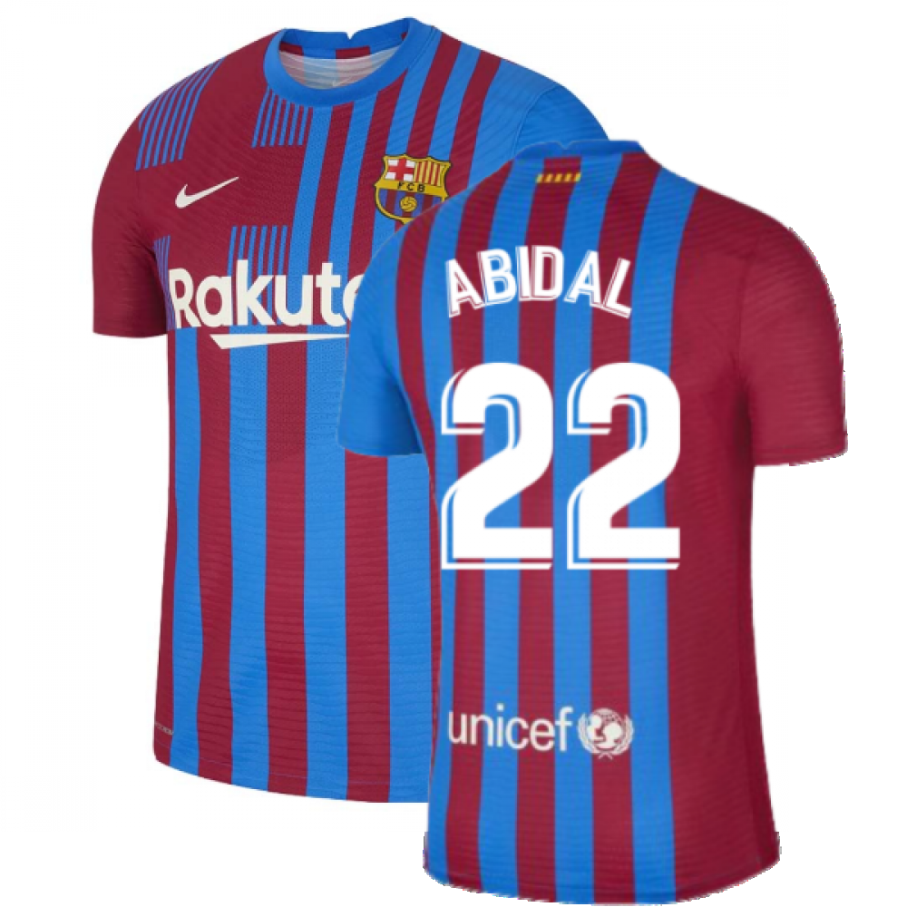 2021-2022 Barcelona Vapor Match Home Shirt (ABIDAL 22)