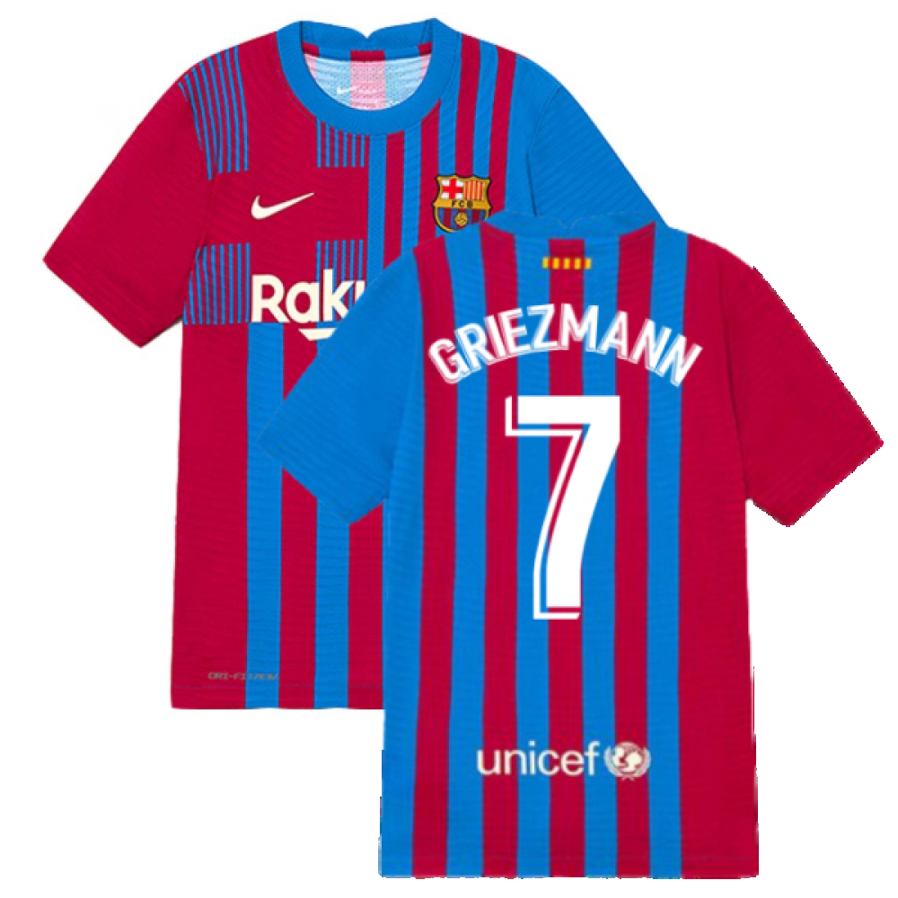 2021-2022 Barcelona Vapor Match Home Shirt (Kids) (GRIEZMANN 7)