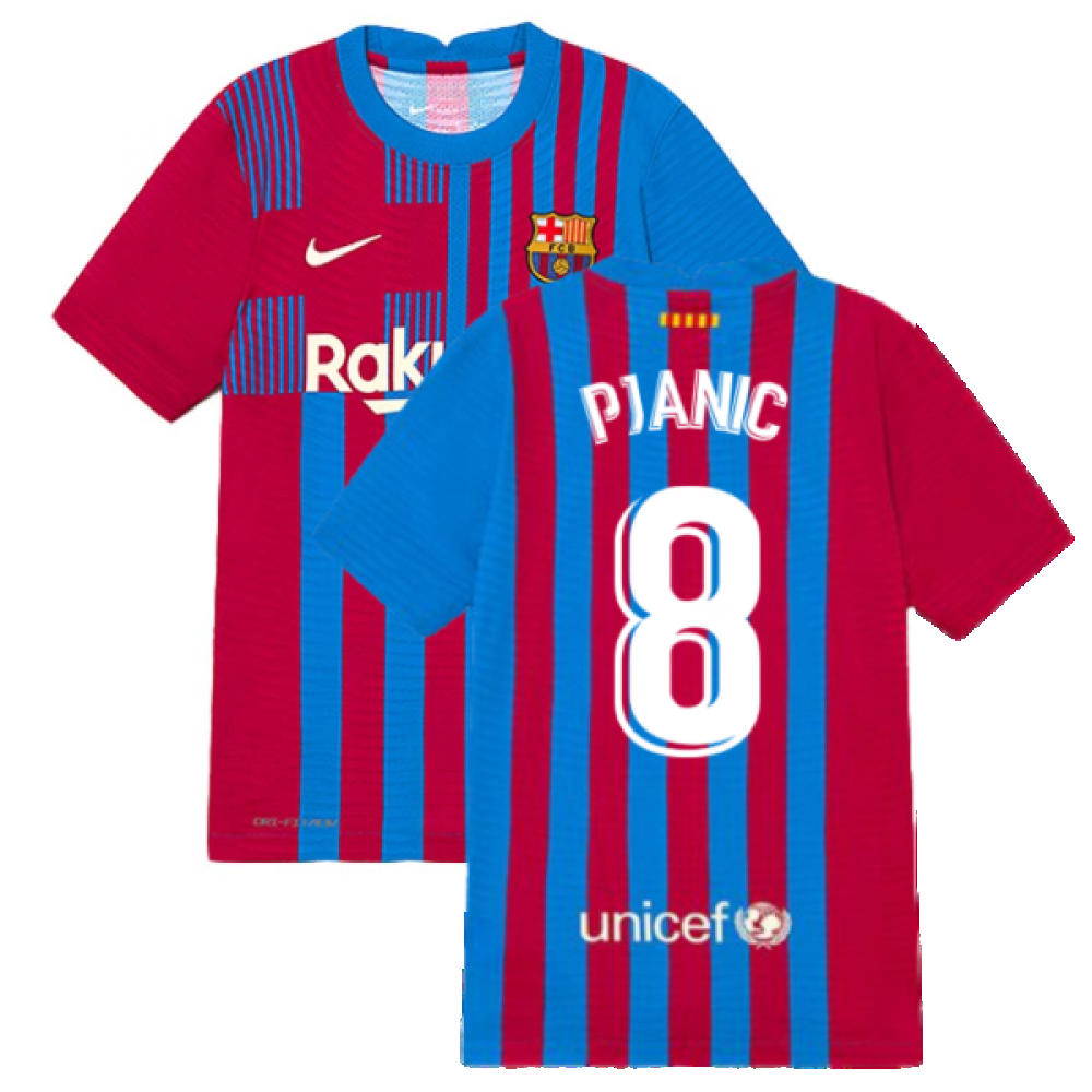 2021-2022 Barcelona Vapor Match Home Shirt (Kids) (PJANIC 8)