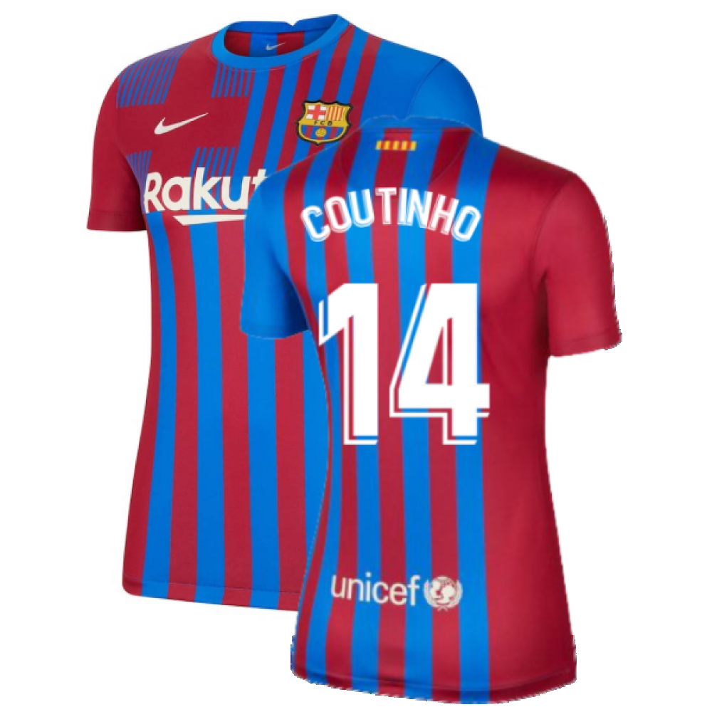 2021-2022 Barcelona Womens Home Shirt (COUTINHO 14)