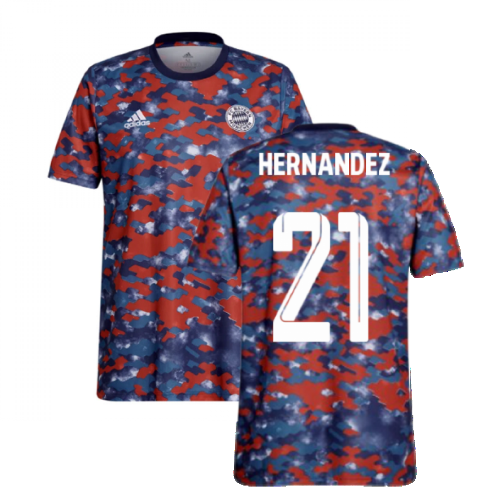 2021-2022 Bayern Munich Pre-Match Jersey (Dark Marine) - Kids (HERNANDEZ 21)