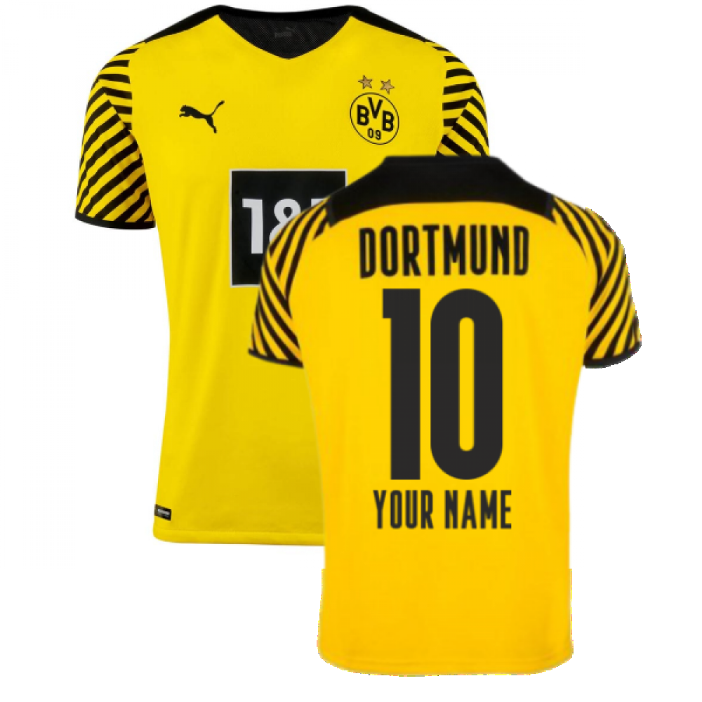 2021-2022 Borussia Dortmund Authentic Home Shirt (Your Name)