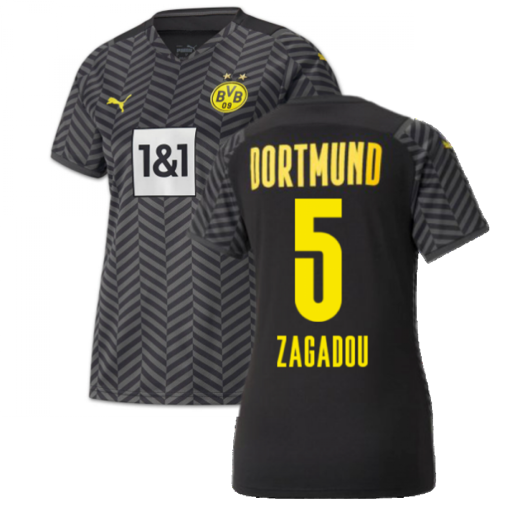 2021-2022 Borussia Dortmund Away Shirt (Kids) (ZAGADOU 5)