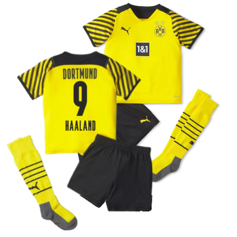 2021-2022 Borussia Dortmund Home Mini Kit (HAALAND 9)