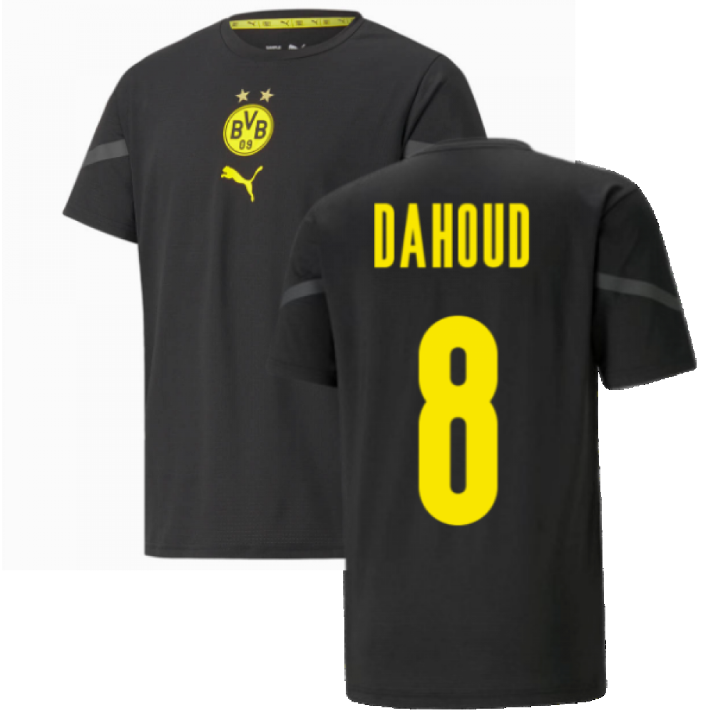 2021-2022 Borussia Dortmund Pre Match Shirt (Black) - Kids (DAHOUD 8)