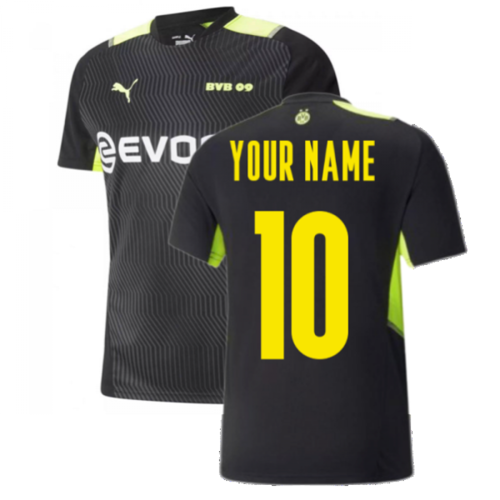 2021-2022 Borussia Dortmund Training Jersey (Black) (Your Name)