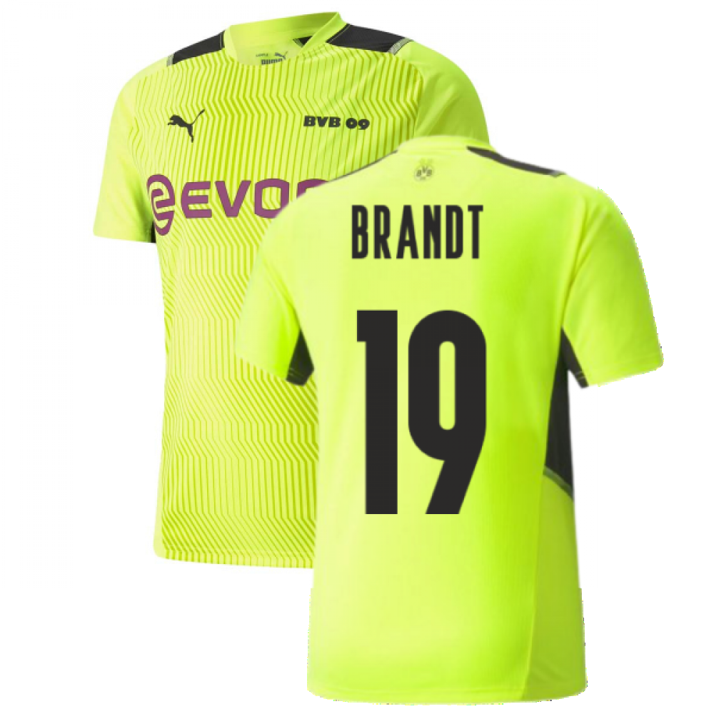 2021-2022 Borussia Dortmund Training Jersey (Yellow) (BRANDT 19)