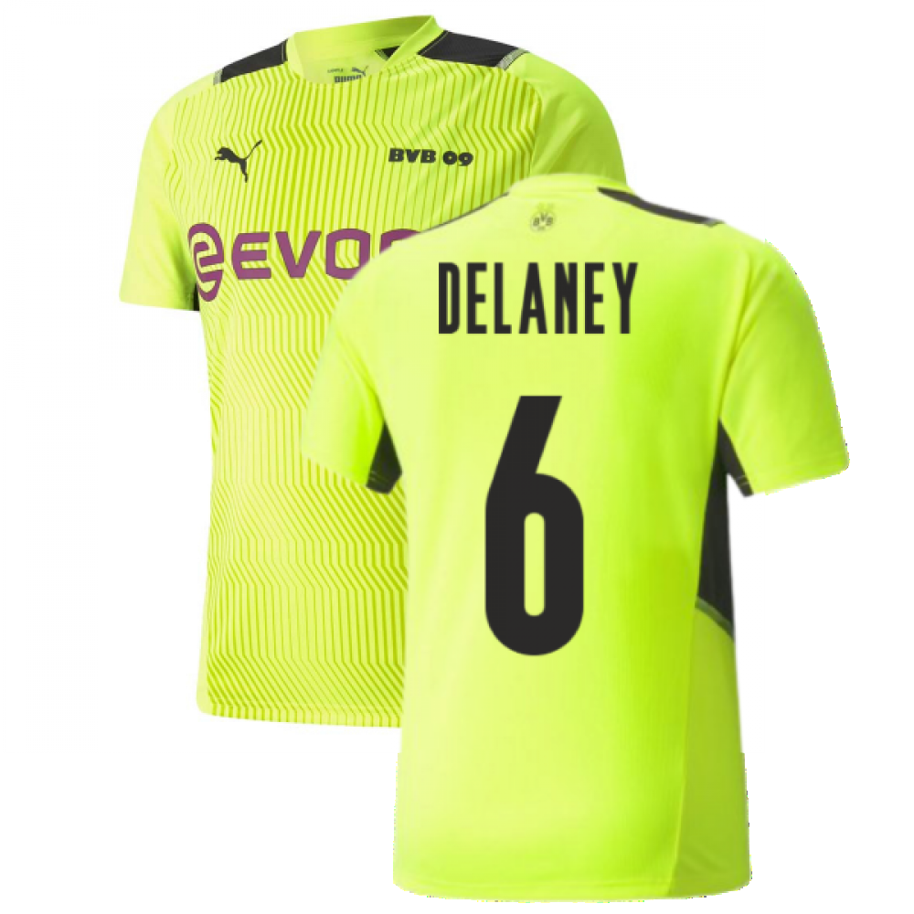 2021-2022 Borussia Dortmund Training Jersey (Yellow) (DELANEY 6)