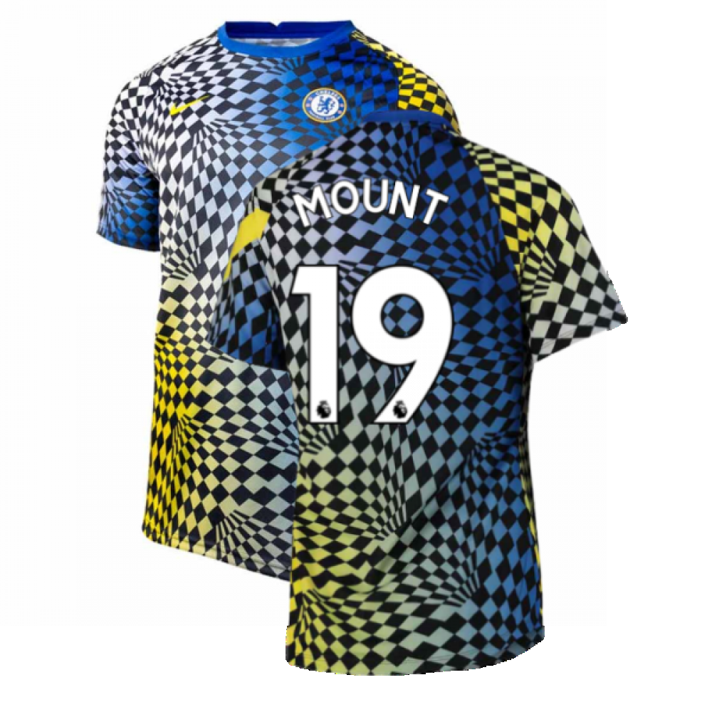 2021-2022 Chelsea Dry Pre-Match Training Shirt (Blue) (MOUNT 19)