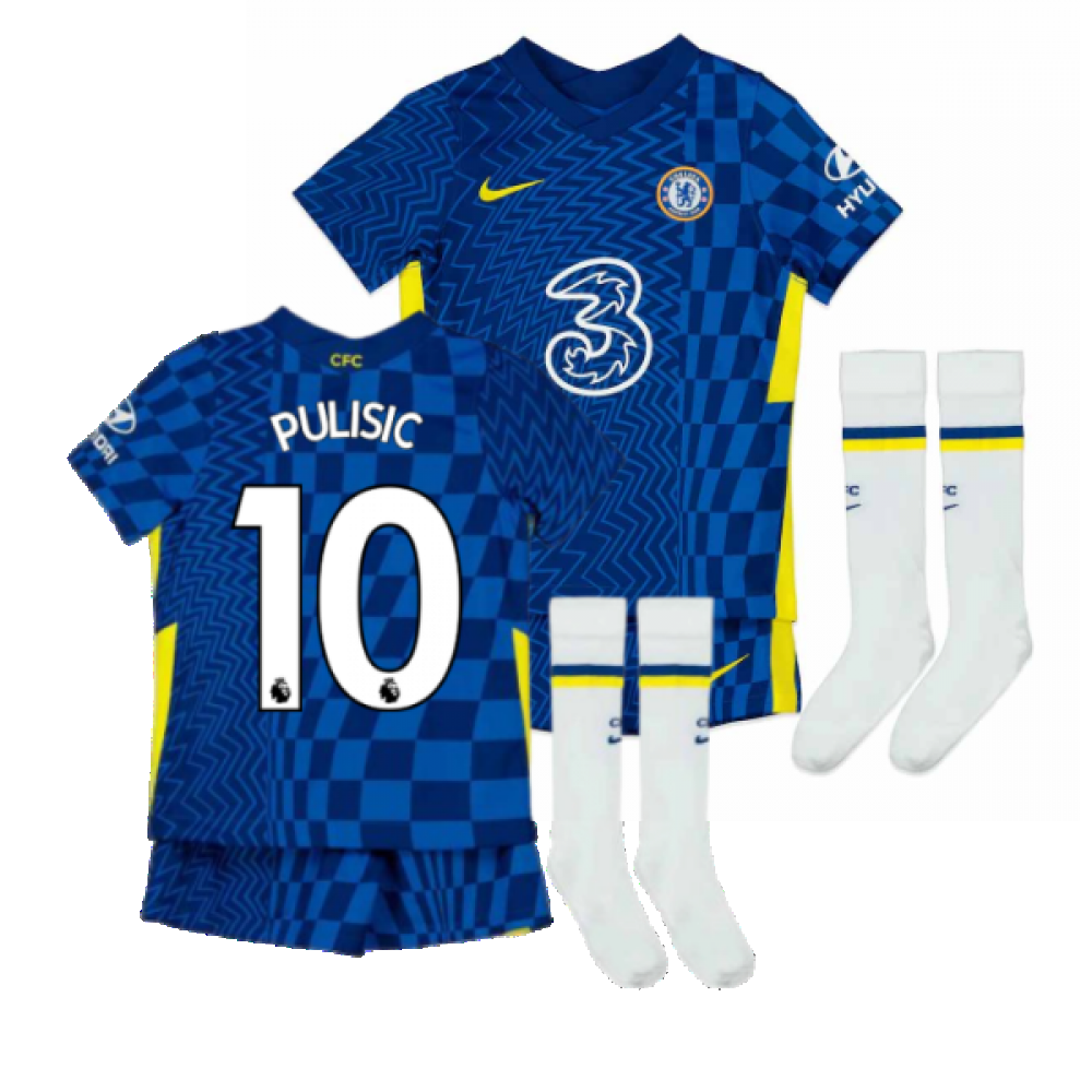 2021-2022 Chelsea Little Boys Home Mini Kit (PULISIC 10)