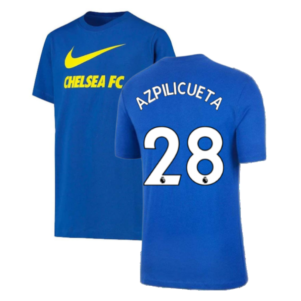 2021-2022 Chelsea Swoosh Club Tee (Blue) (AZPILICUETA 28)