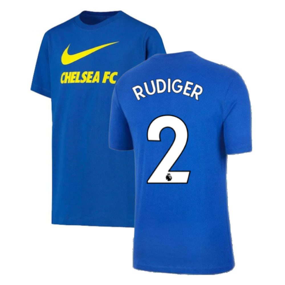 2021-2022 Chelsea Swoosh Club Tee (Blue) (RUDIGER 2)