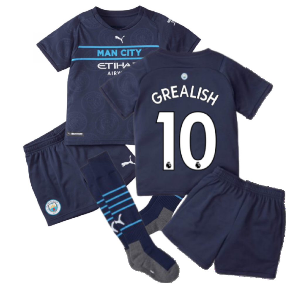 2021-2022 Man City 3rd Mini Kit (GREALISH 10)