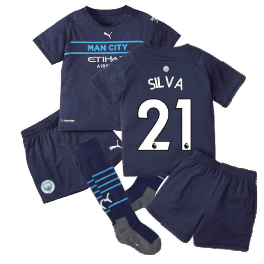 2021-2022 Man City 3rd Mini Kit (SILVA 21)