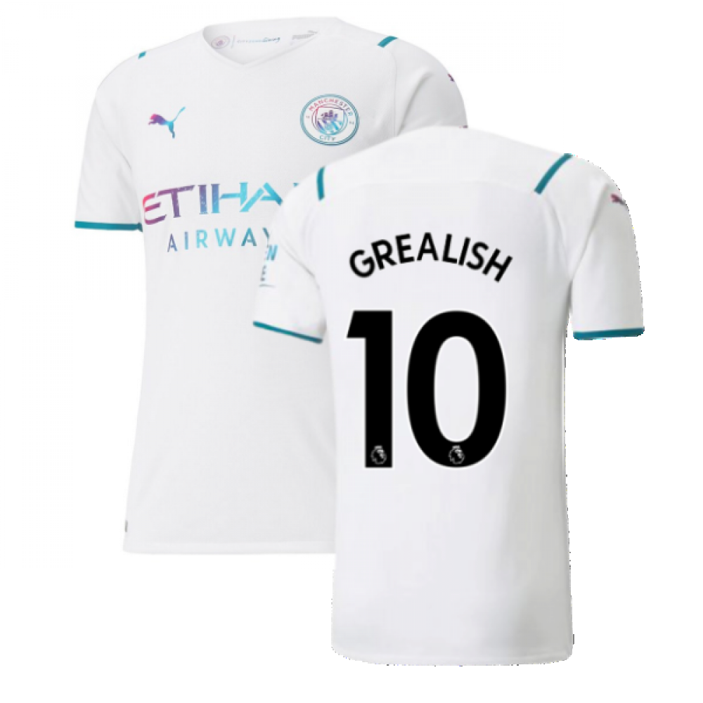 2021-2022 Man City Authentic Away Shirt (GREALISH 10)