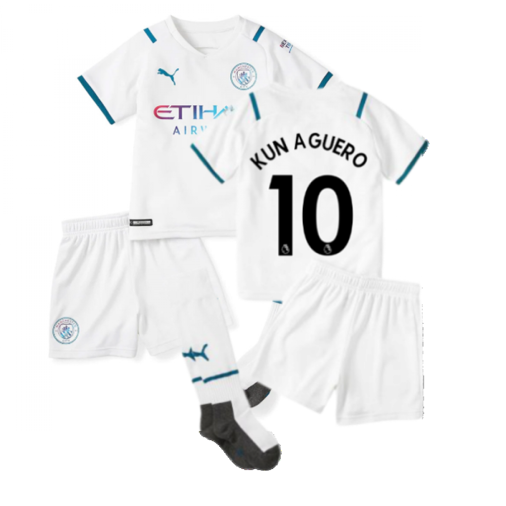 2021-2022 Man City Away Mini Kit (KUN AGUERO 10)