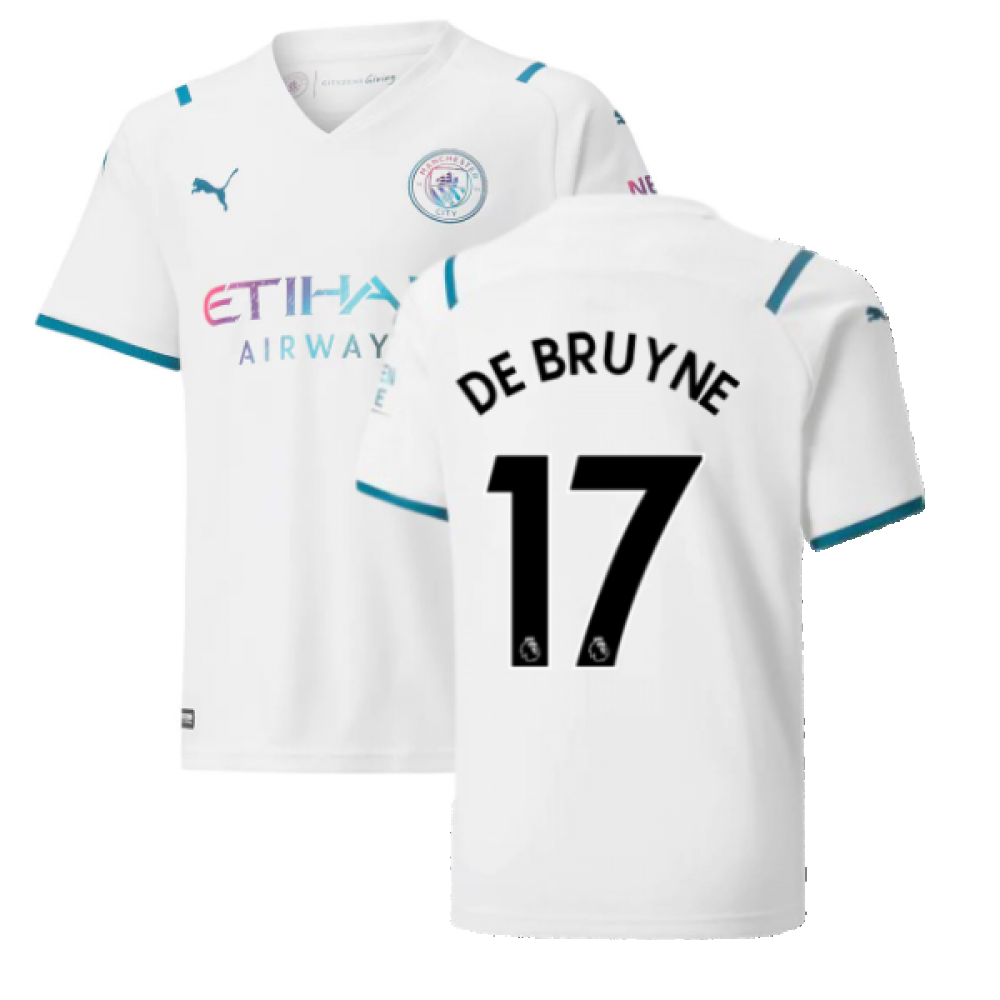 2021-2022 Man City Away Shirt (Kids) (DE BRUYNE 17)