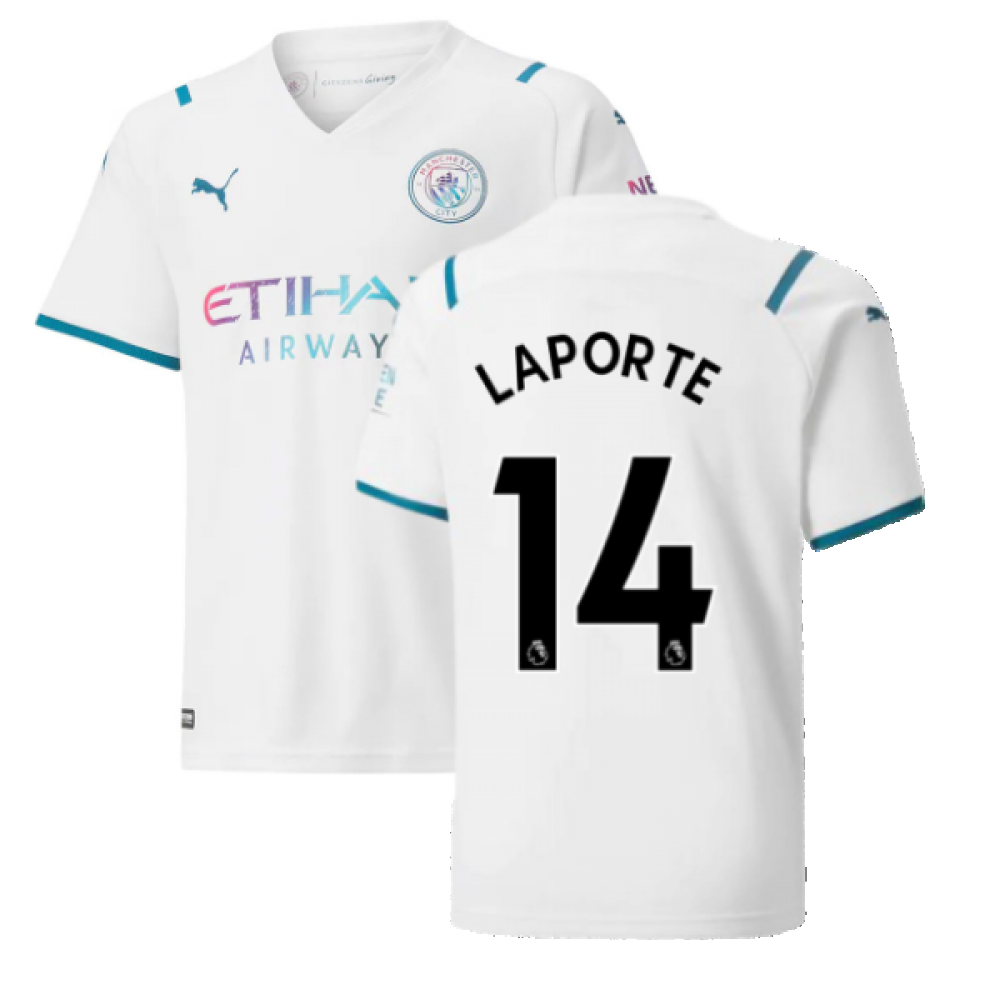 2021-2022 Man City Away Shirt (Kids) (LAPORTE 14)