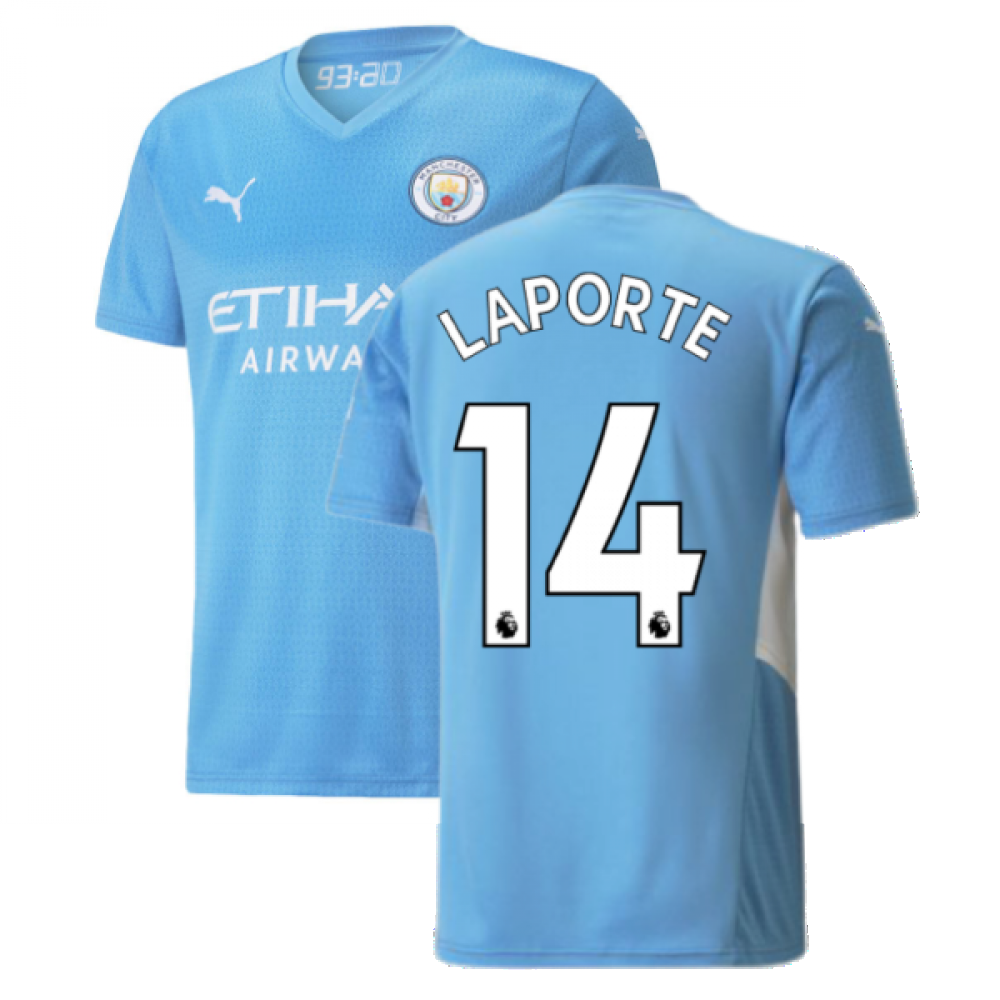 2021-2022 Man City Home Shirt (LAPORTE 14)