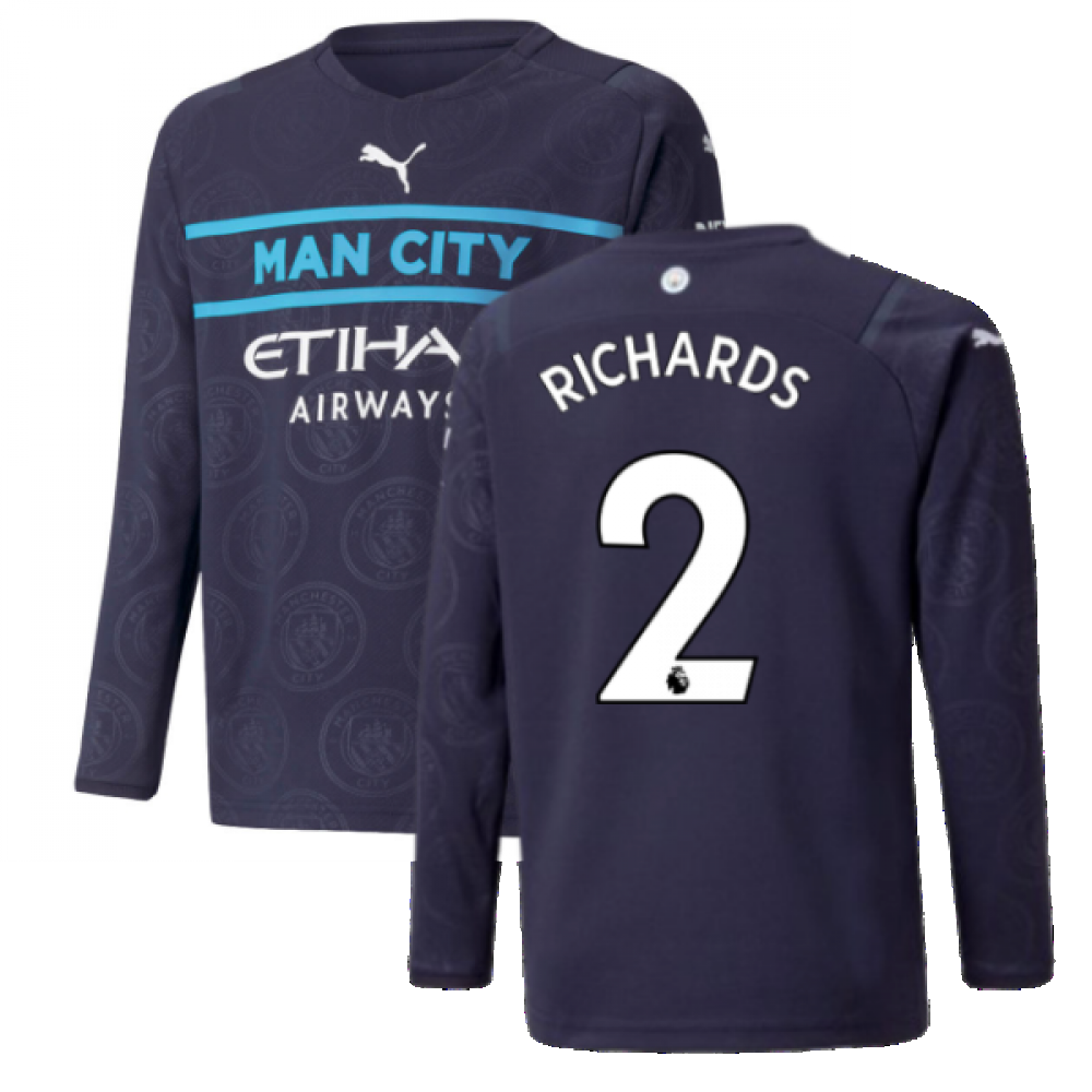 2021-2022 Man City Long Sleeve 3rd Shirt (Kids) (RICHARDS 2)