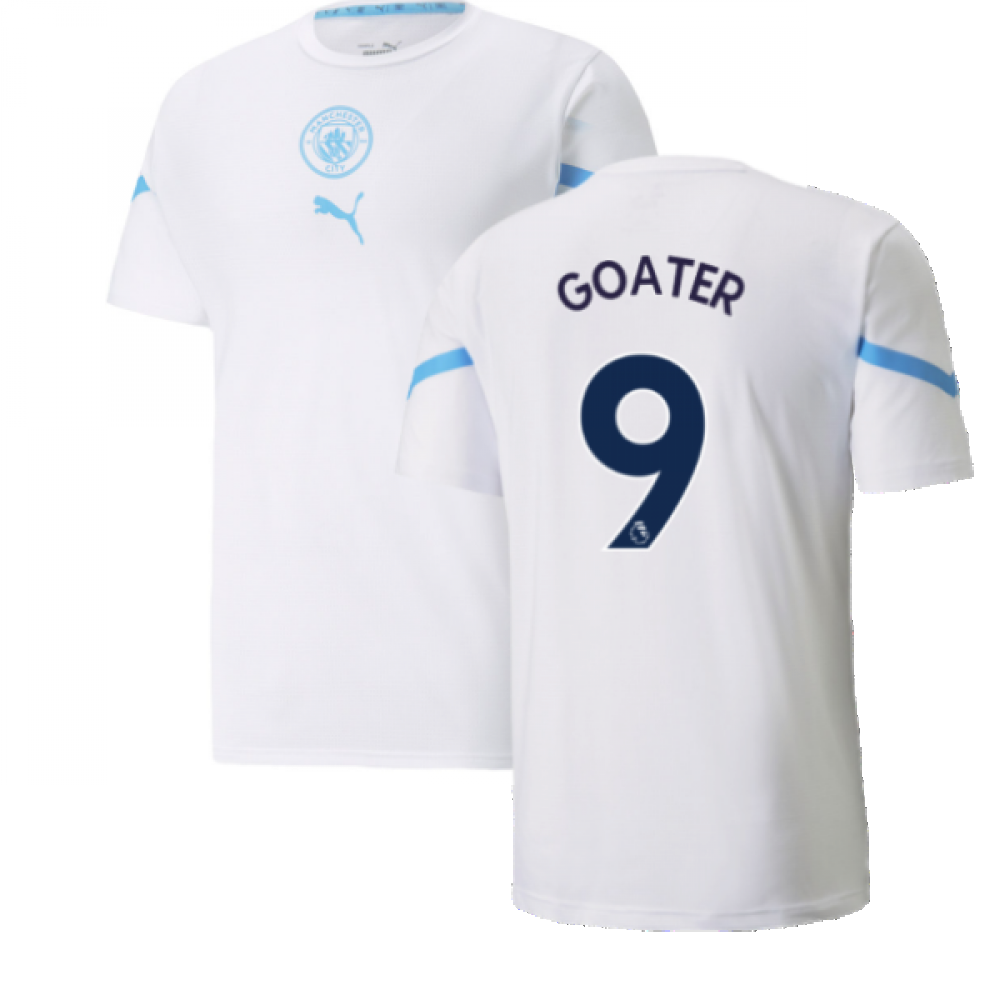 2021-2022 Man City Pre Match Jersey (White) (GOATER 9)