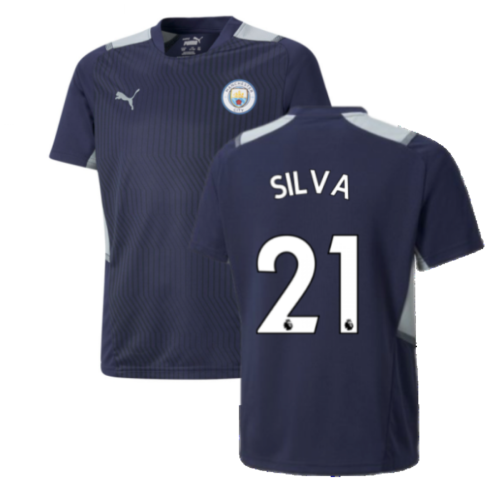 2021-2022 Man City PRO Training Jersey (Peacot) (SILVA 21)