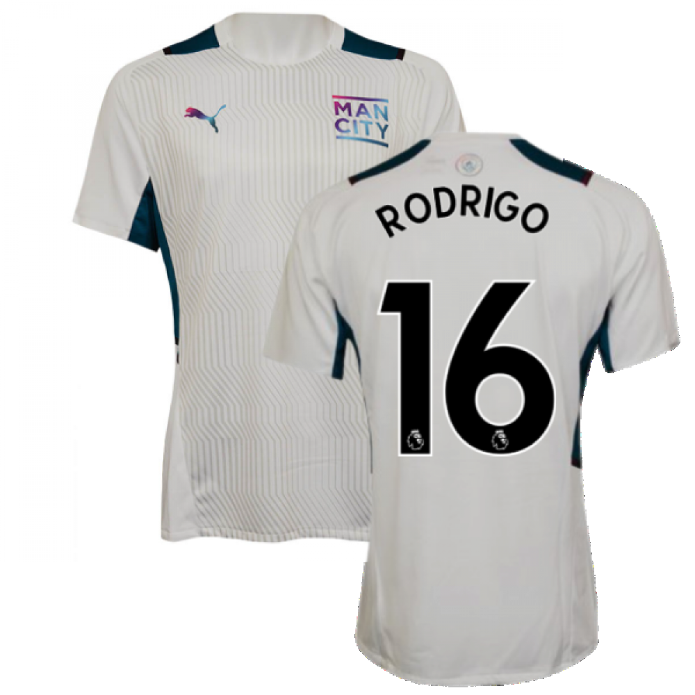 2021-2022 Man City PRO Training Jersey (White) (RODRIGO 16)