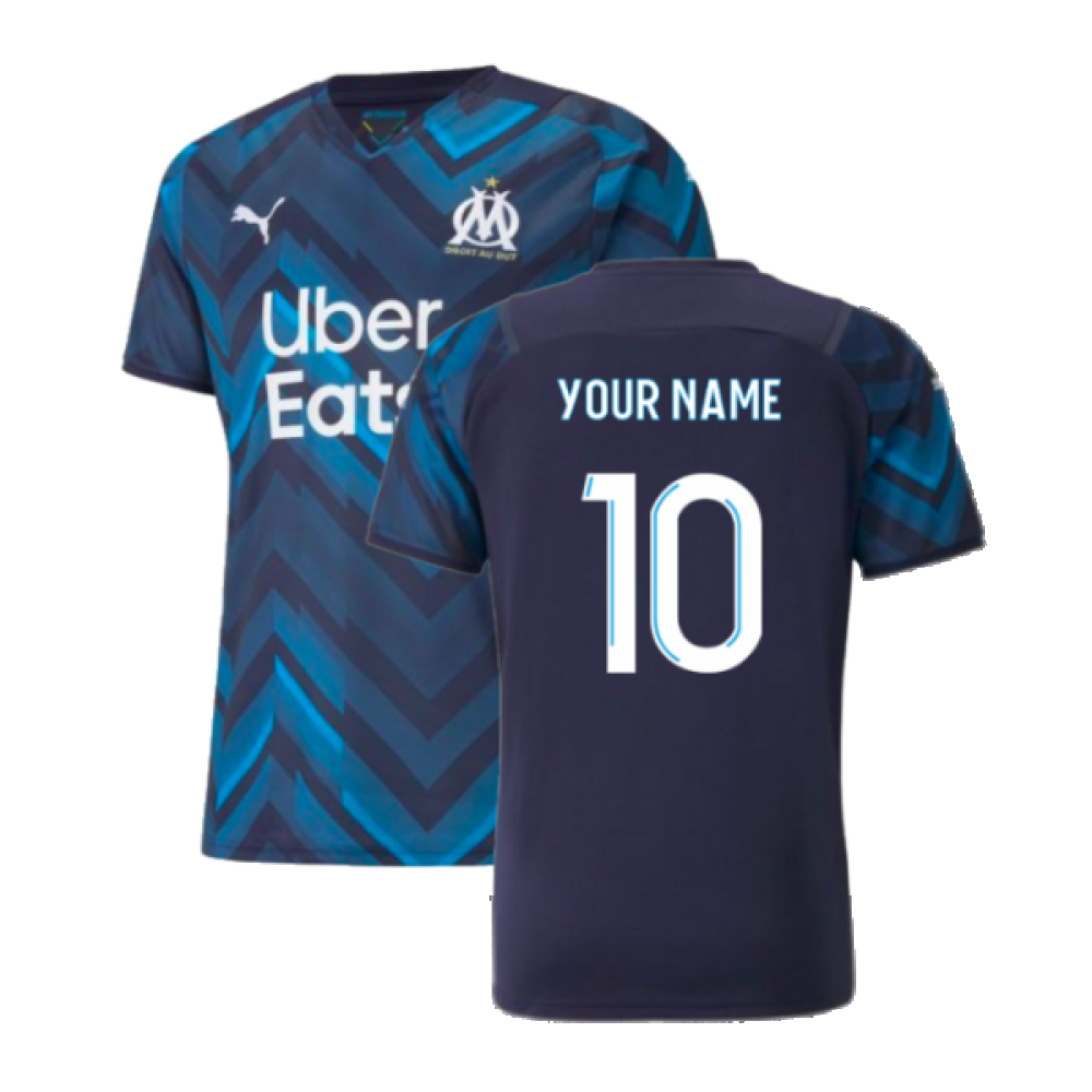 2021-2022 Marseille Authentic Away Shirt (Your Name)