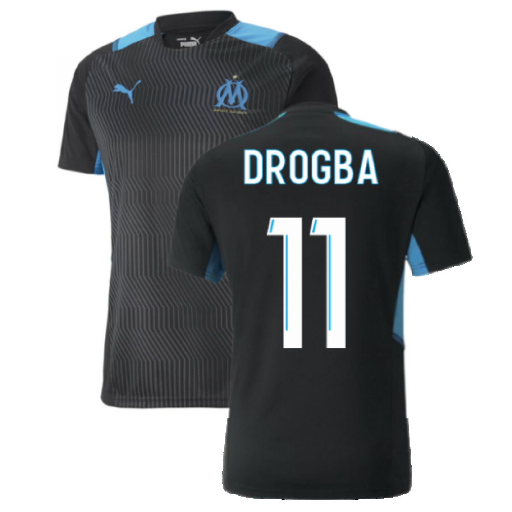 2021-2022 Marseille Training Shirt (Black) (DROGBA 11)