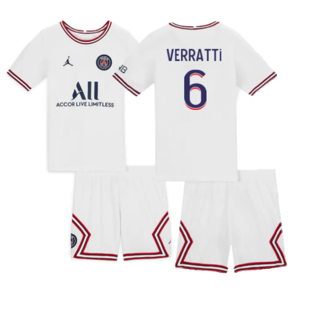 2021-2022 PSG Little Boys Fourth Kit (VERRATTI 6)