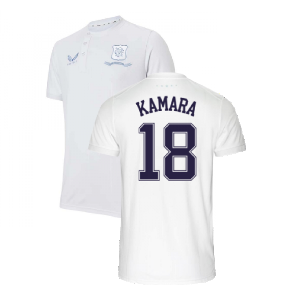 2021-2022 Rangers Anniversary Shirt (White) (KAMARA 18)