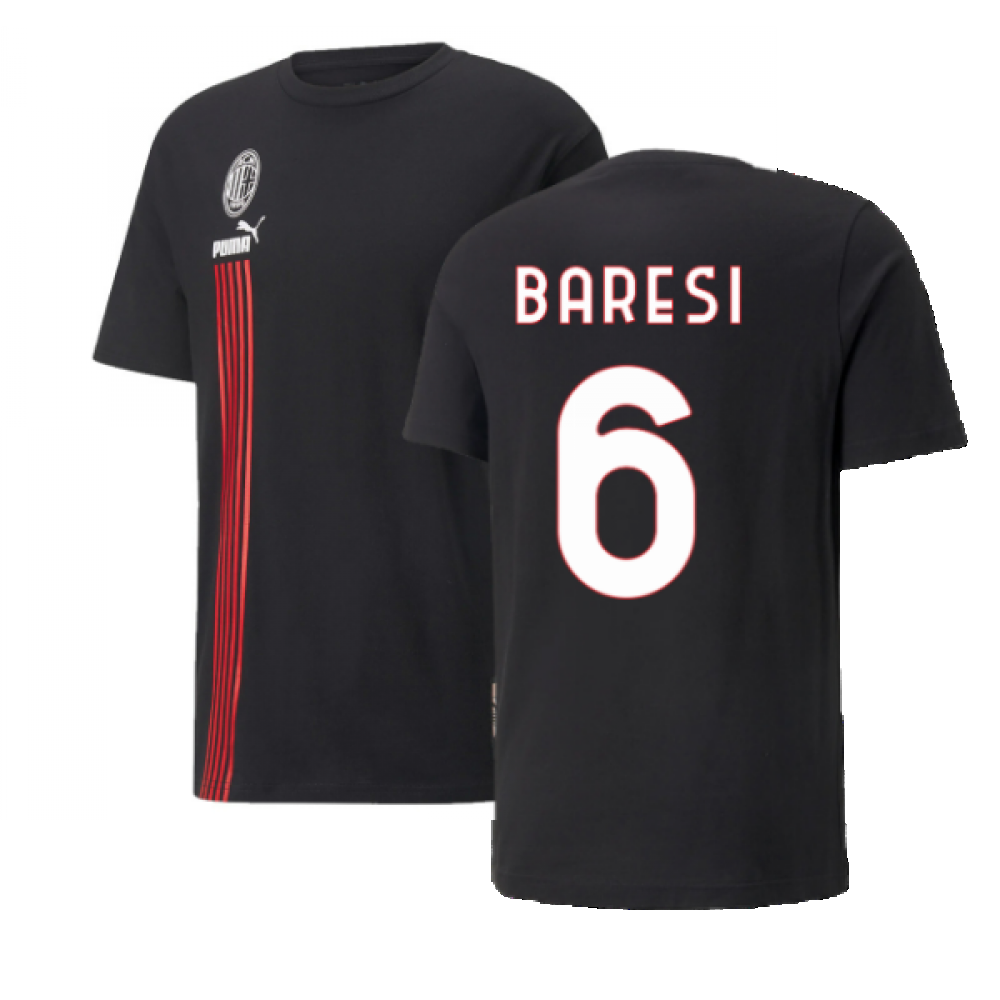 2022-2023 AC Milan FtblCulture Tee (Black) (BARESI 6)