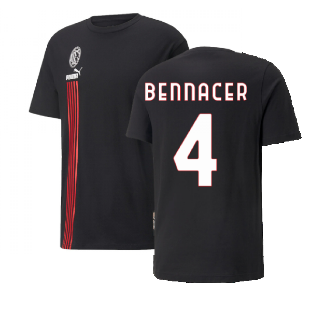 2022-2023 AC Milan FtblCulture Tee (Black) (BENNACER 4)