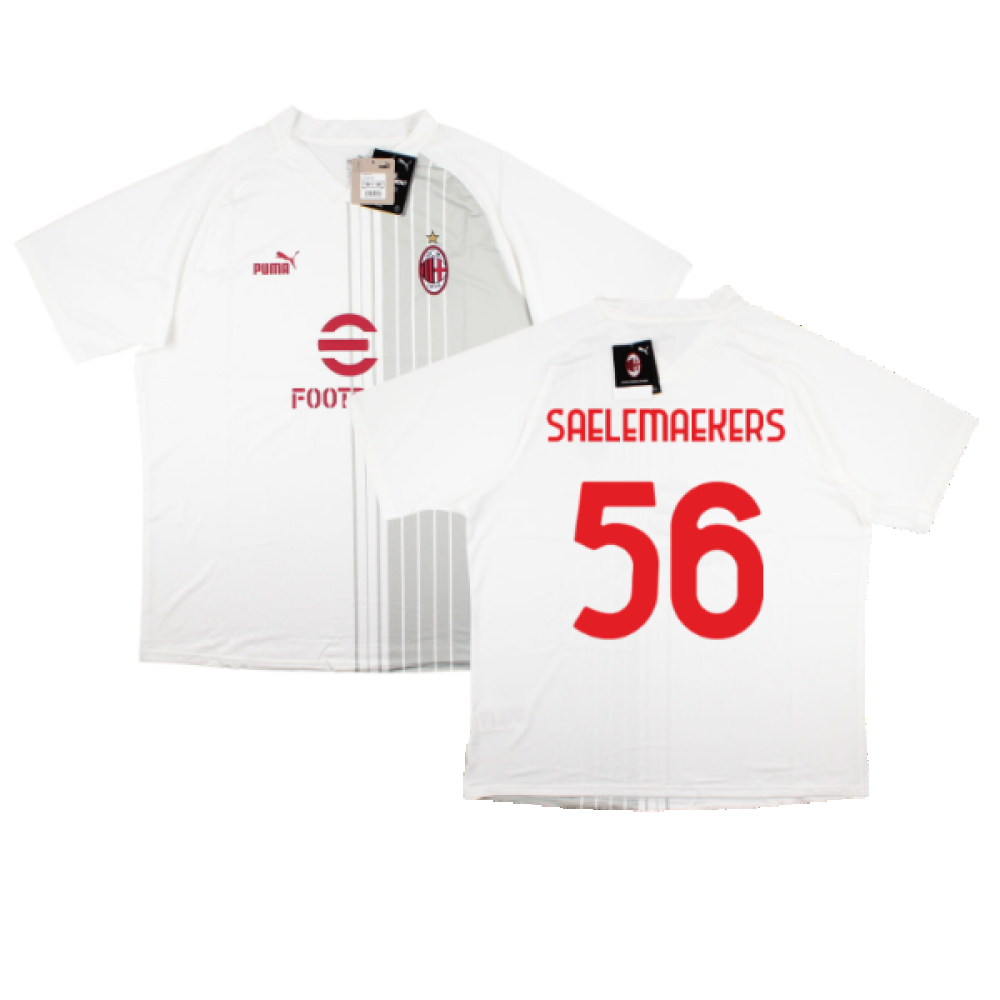 2022-2023 AC Milan Pre-Match Shirt (White-Red) (SAELEMAEKERS 56)