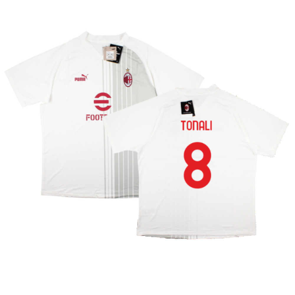 2022-2023 AC Milan Pre-Match Shirt (White-Red) (TONALI 8)