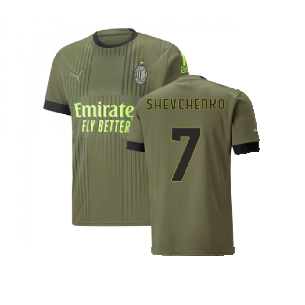 2022-2023 AC Milan Third Shirt - Kids (SHEVCHENKO 7)