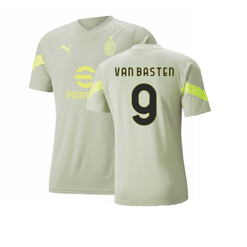 2022-2023 AC Milan Training Jersey (Spring Moss) (VAN BASTEN 9)