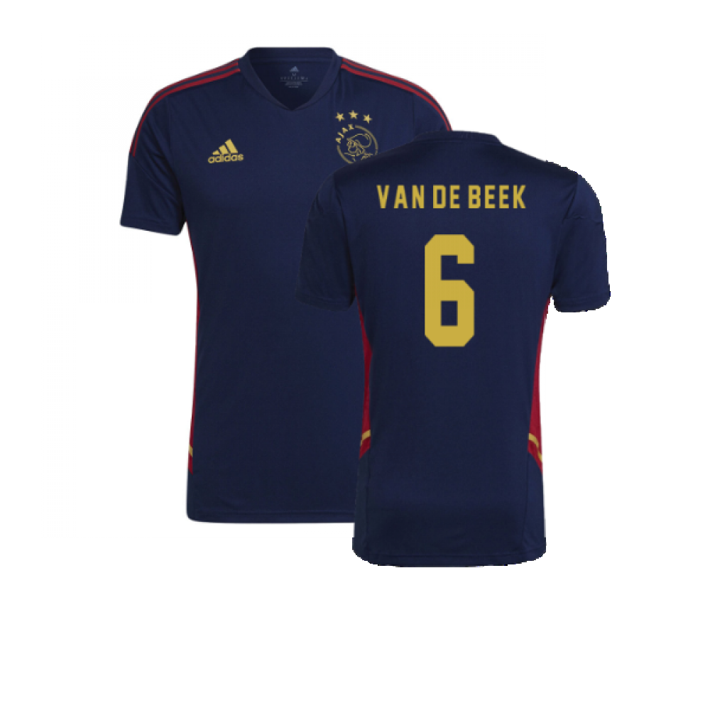 2022-2023 Ajax Training Jersey (Navy) (VAN DE BEEK 6)