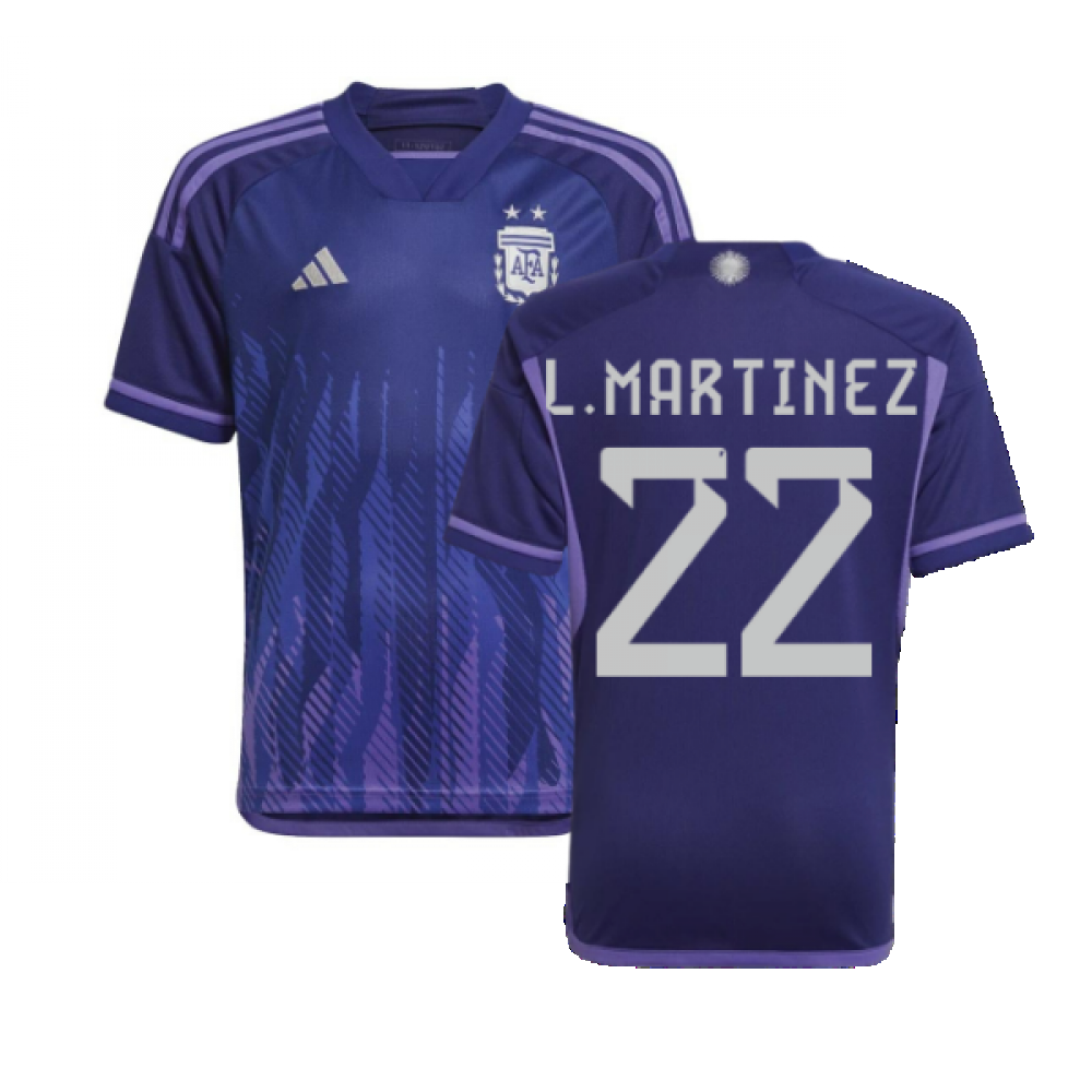 2022-2023 Argentina Away Shirt (Kids) (L.MARTINEZ 22)