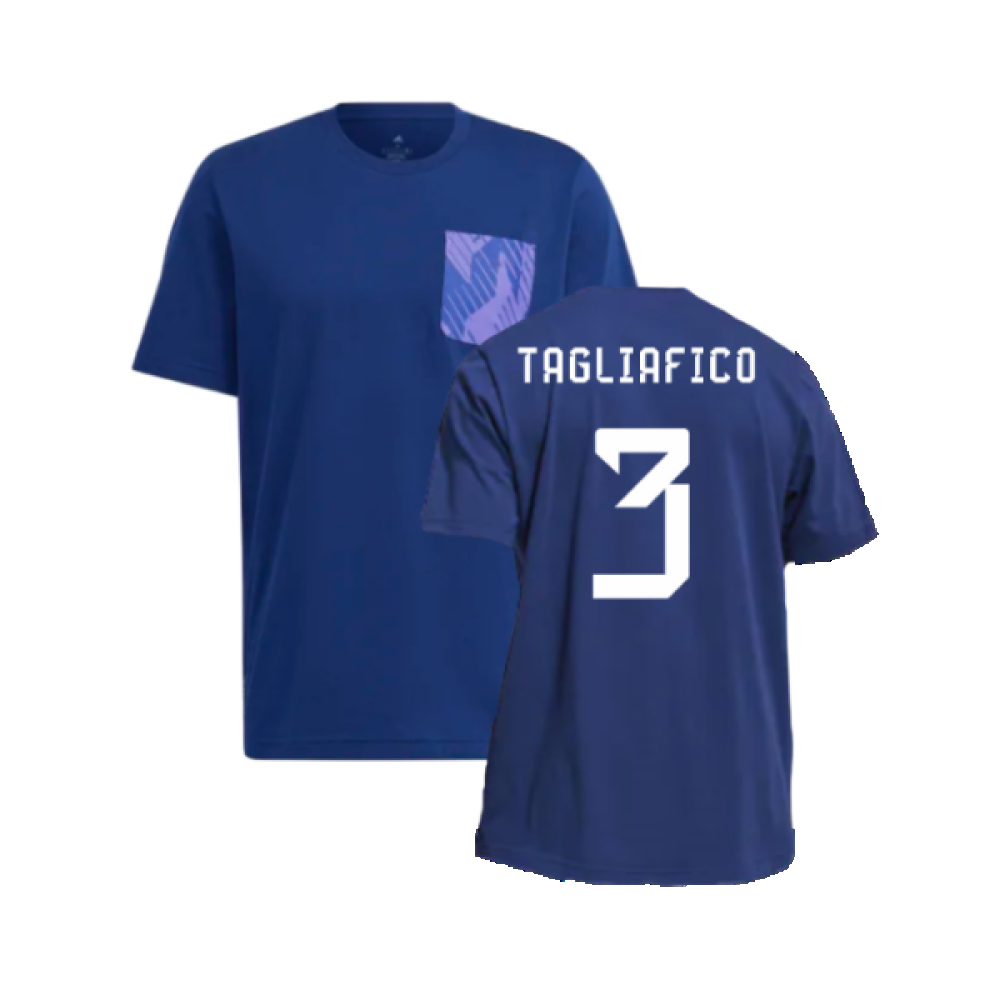 2022-2023 Argentina DNA Graphic Tee (Night Indigo) (TAGLIAFICO 3)