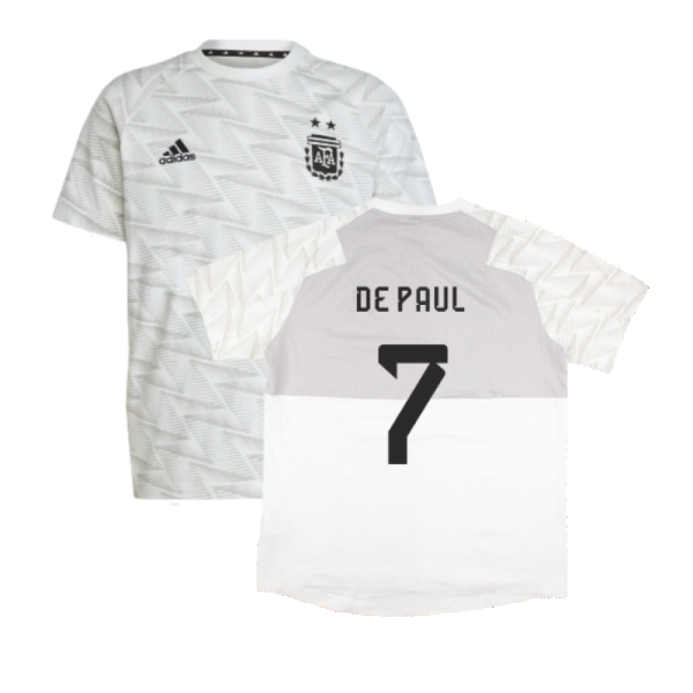 2022-2023 Argentina Game Day Travel Tee (White) (DE PAUL 7)