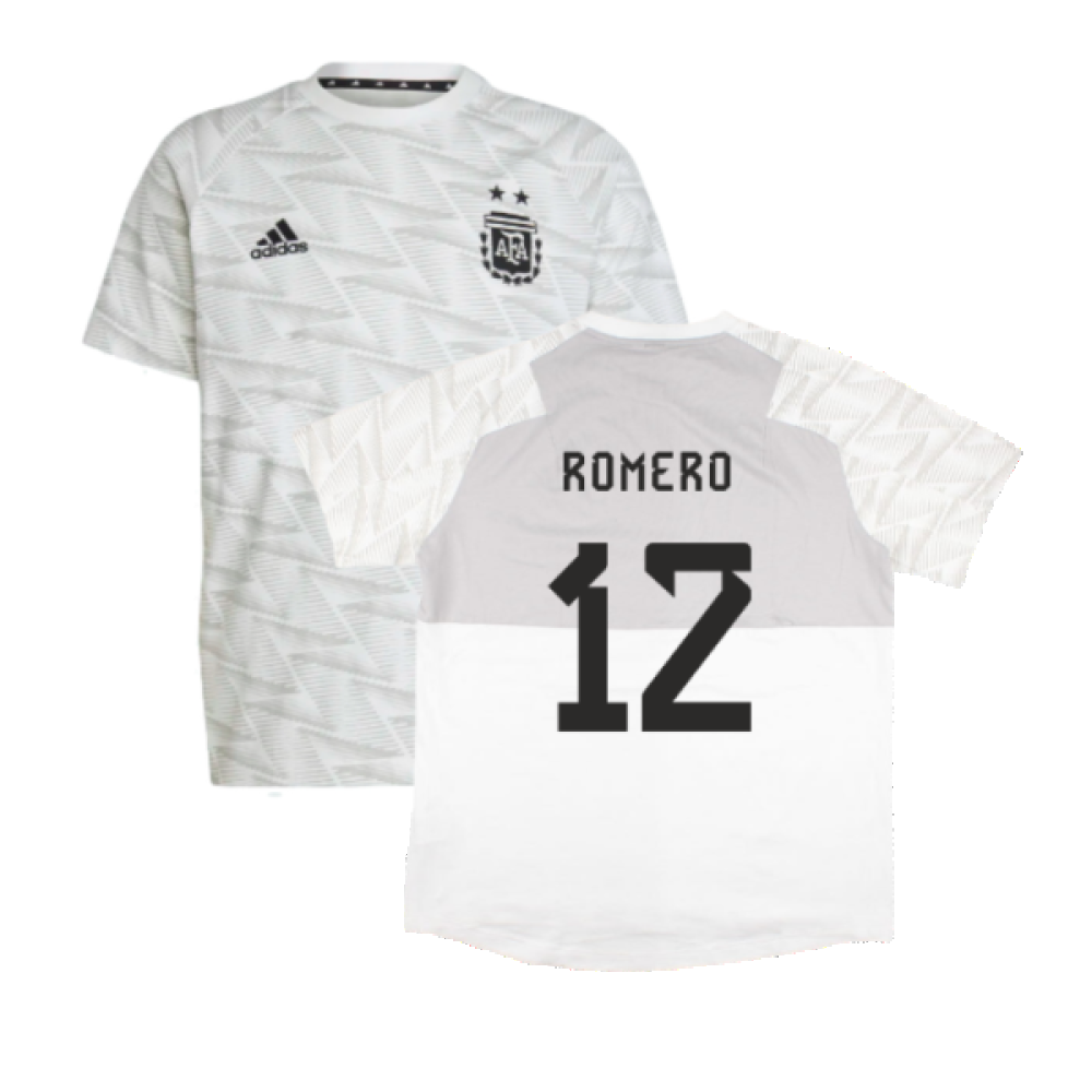 2022-2023 Argentina Game Day Travel Tee (White) (ROMERO 12)