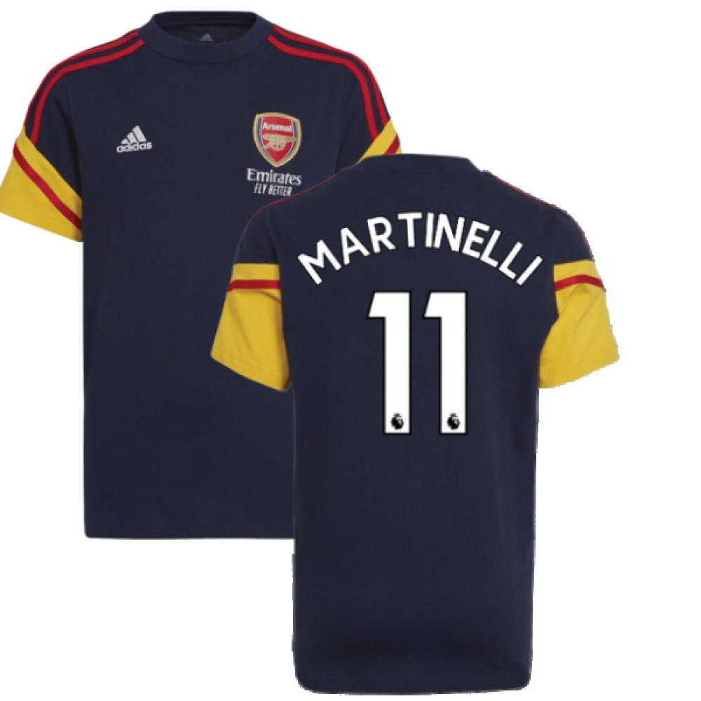 2022-2023 Arsenal Training Tee (Navy) (MARTINELLI 11)