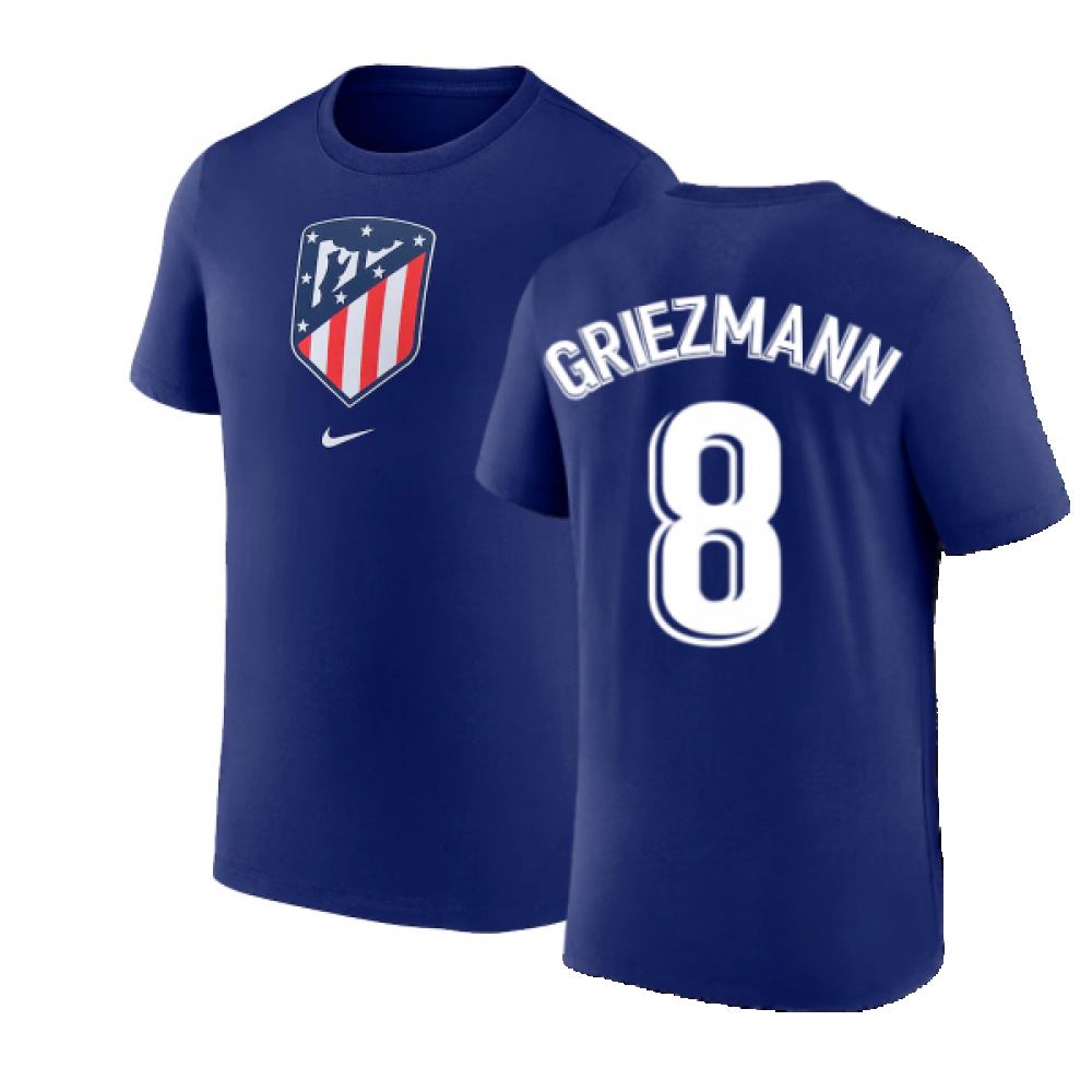 2022-2023 Atletico Madrid Crest Tee (Deep Royal) (GRIEZMANN 8)