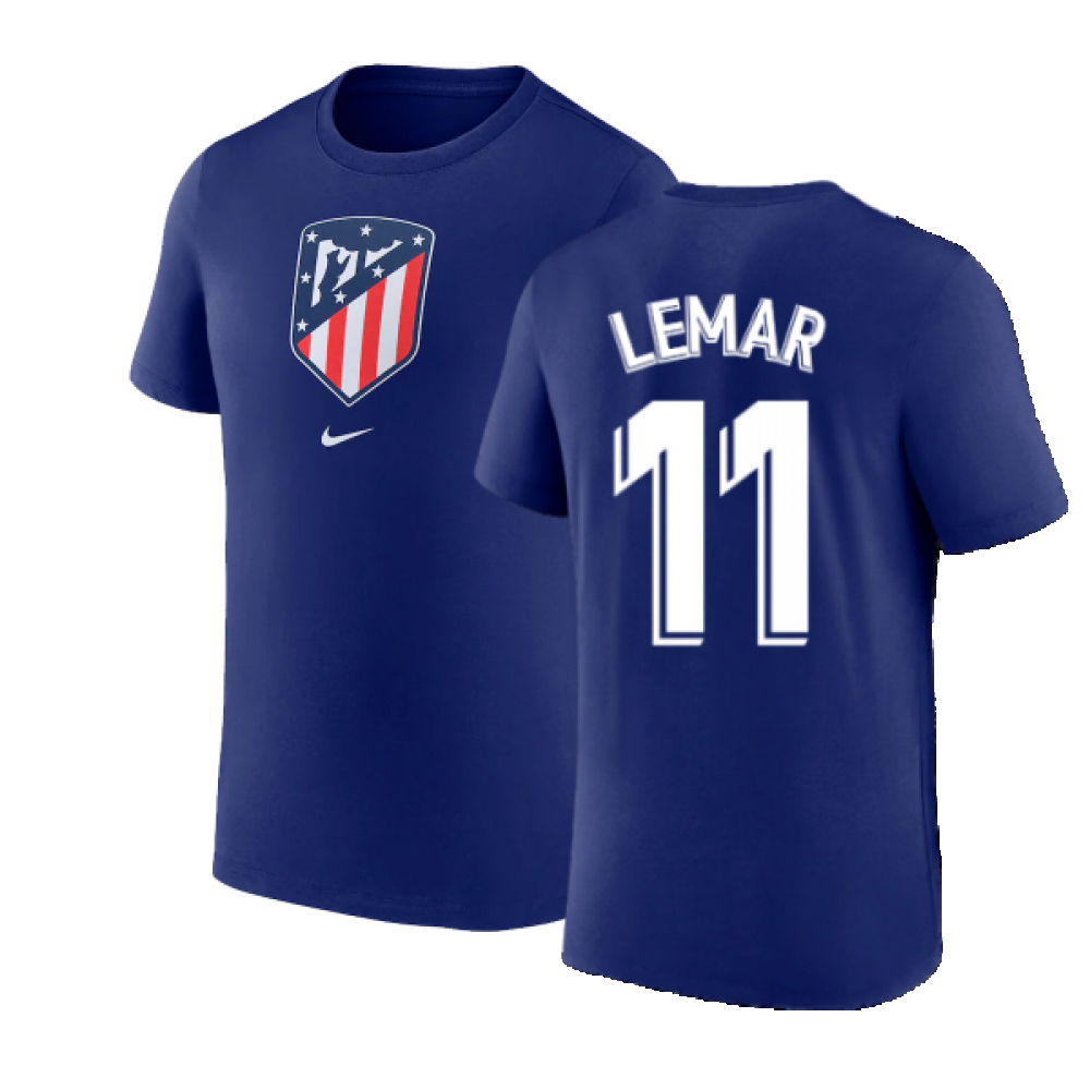 2022-2023 Atletico Madrid Crest Tee (Deep Royal) (LEMAR 11)