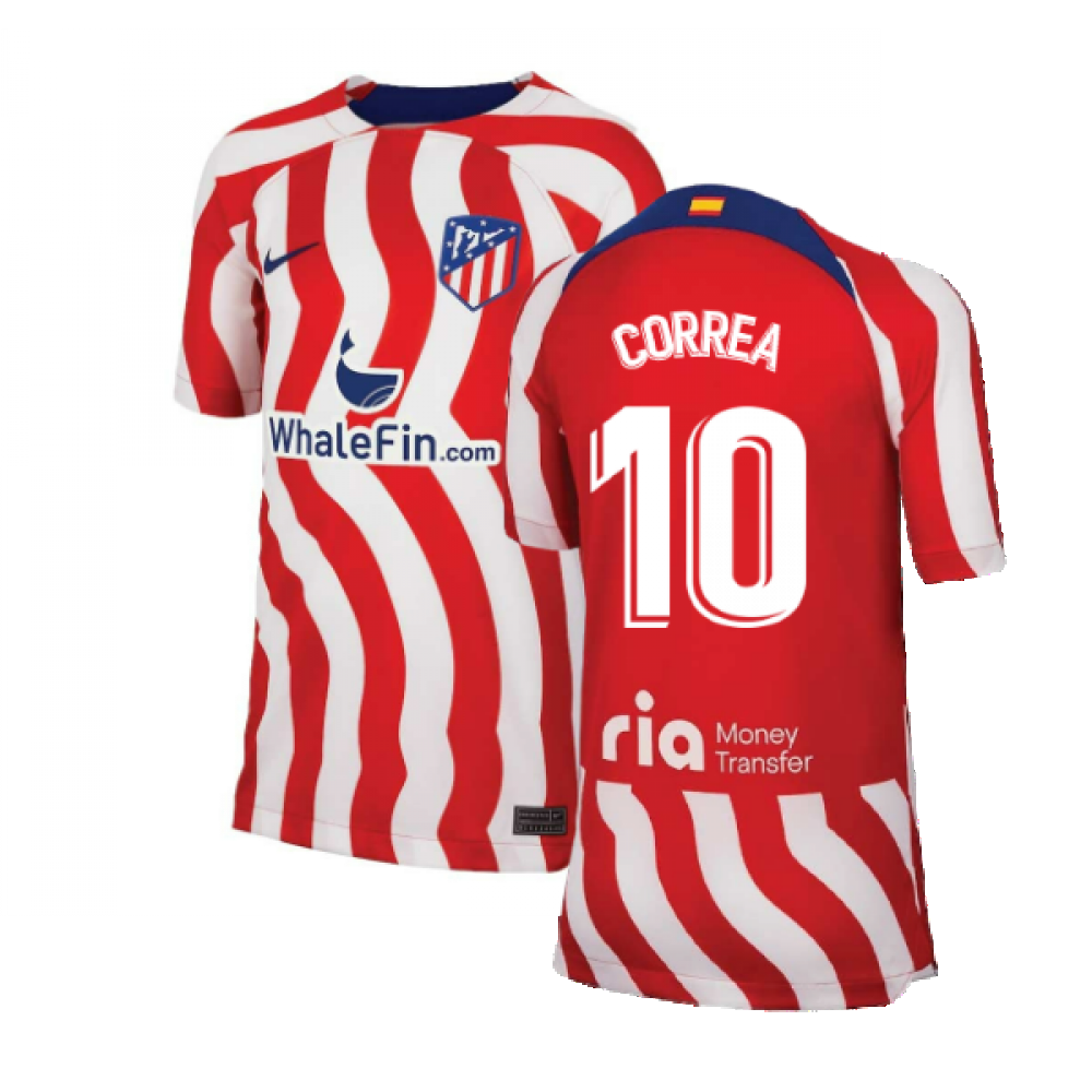 2022-2023 Atletico Madrid Home Shirt (Kids) (CORREA 10)