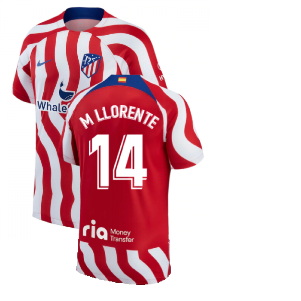 2022-2023 Atletico Madrid Home Shirt (M LLORENTE 14)