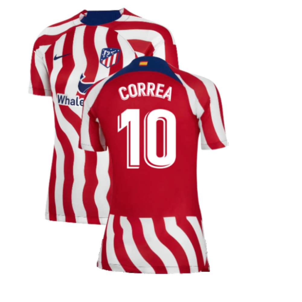 2022-2023 Atletico Madrid Womens Home Shirt (CORREA 10)